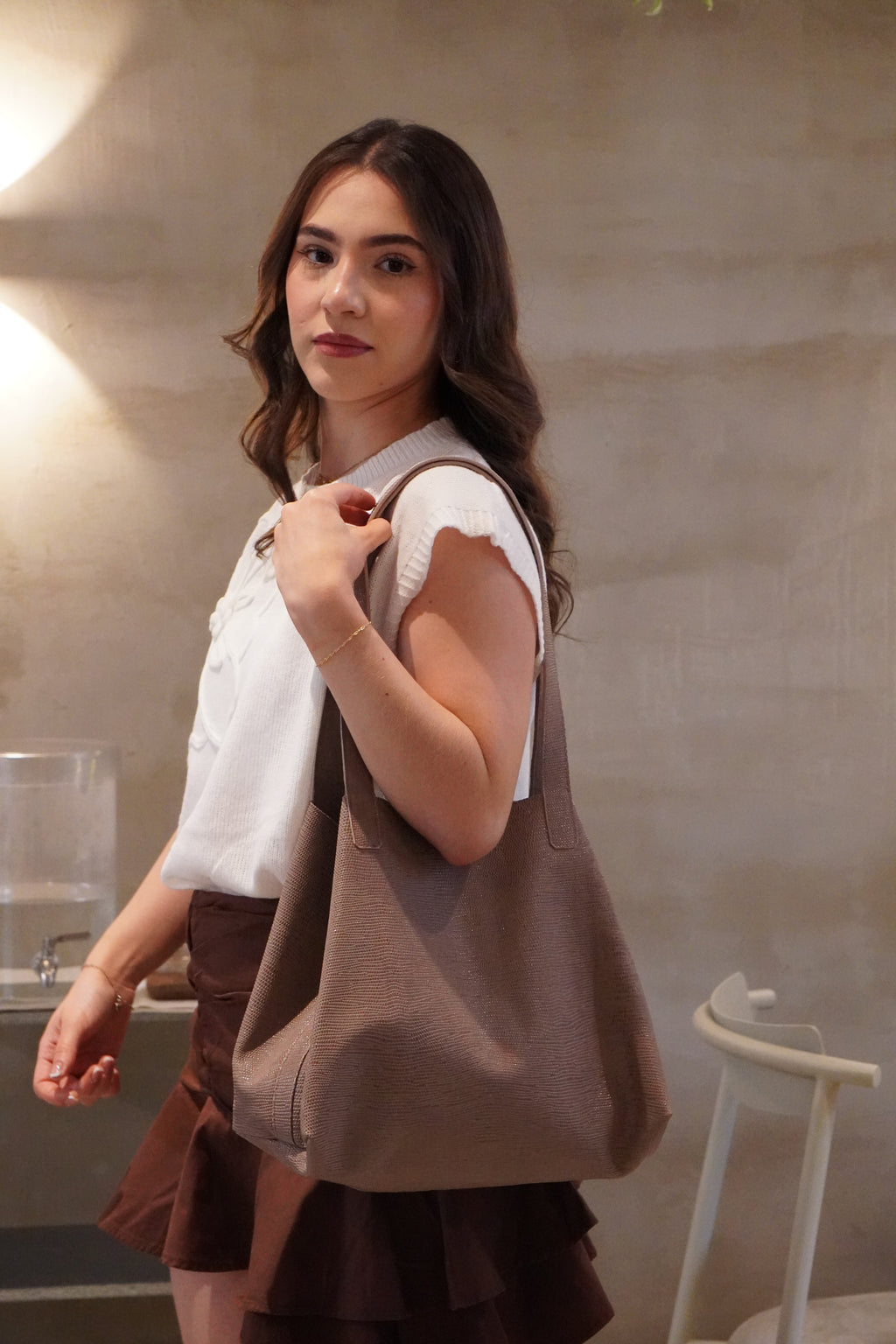 ITALIA TOTE BAG FOLIA NUDE